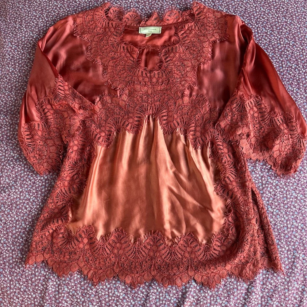 Moulinette Soeurs Rust Lace Blouse